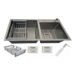 Cuba Gourmet Dupla Quadrada 78x43cm em aço inox - Construinox